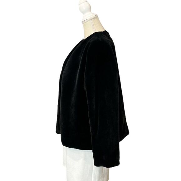 Black Faux Fur Jacket - Picture 2 of 6